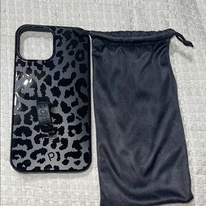 Black Leopard Loopy Phone Case